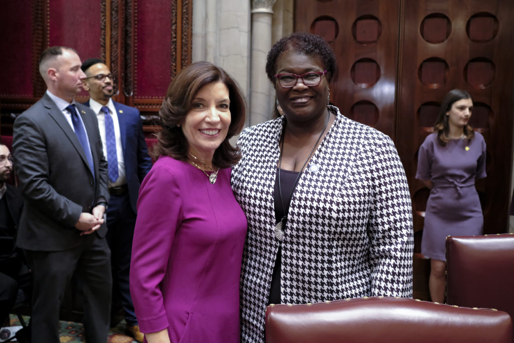 Roxanne Persaud with Lieutenant Governor Hochul